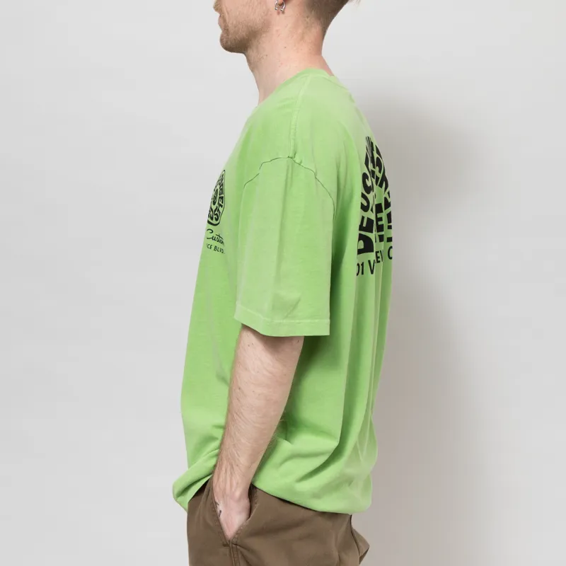 Deus Ex Machina Los Angeles Address T Shirt Parrot Green-4