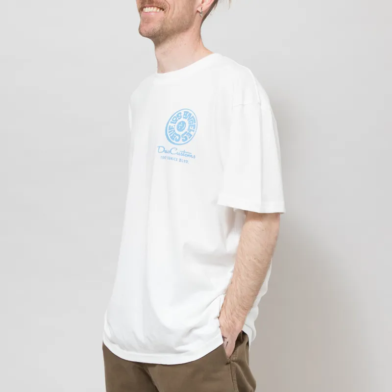 Deus Ex Machina Los Angeles Address T Shirt Vintage White-2