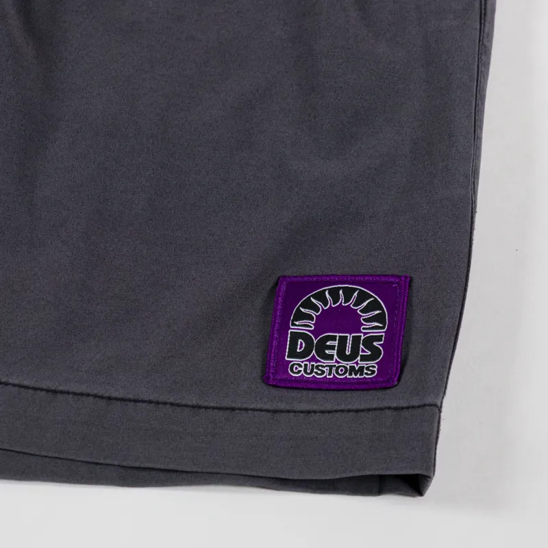 Deus Ex Machina Sandbar Garment Dyed Shorts Anthracite-7