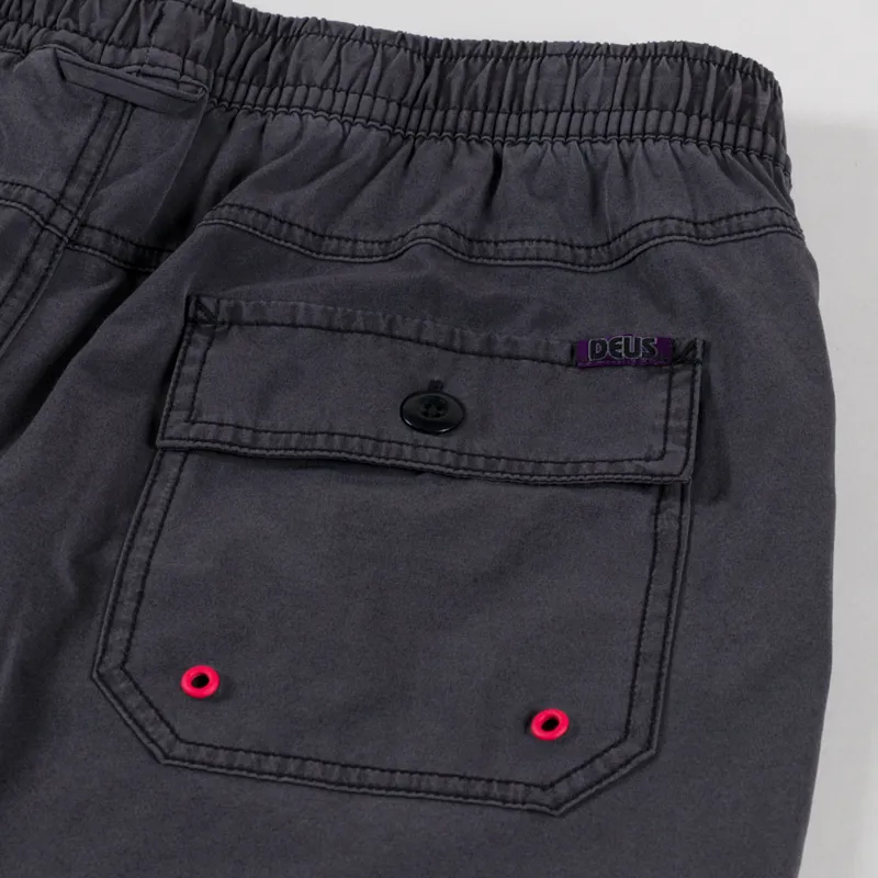 Deus Ex Machina Sandbar Garment Dyed Shorts Anthracite-4