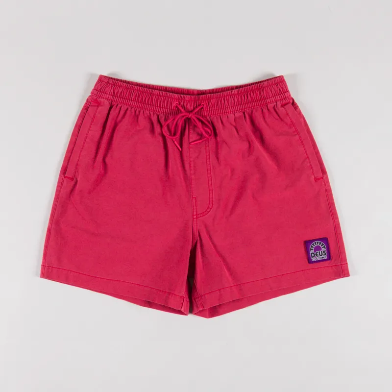 Deus Ex Machina Sandbar Garment Dyed Shorts Melon Red