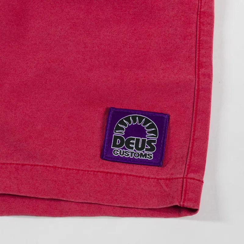 Deus Ex Machina Sandbar Garment Dyed Shorts Melon Red-7