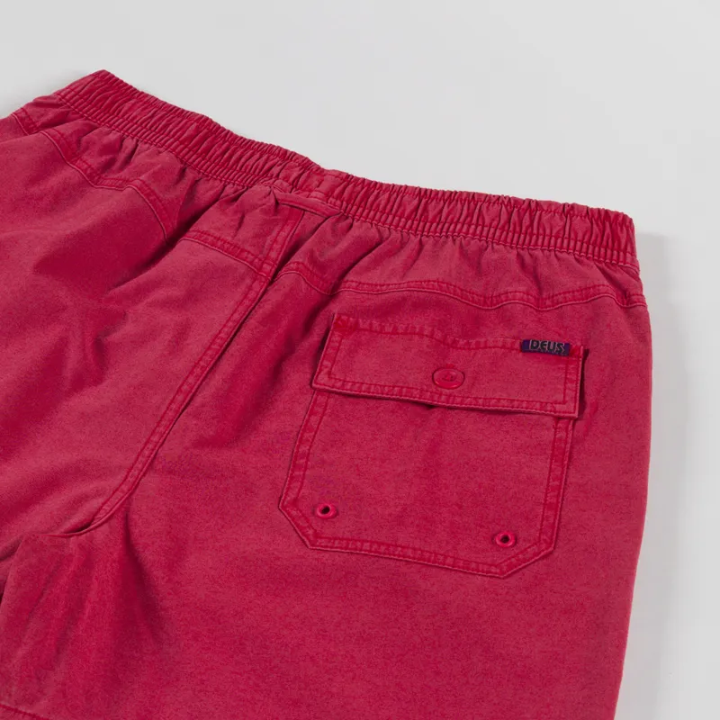 Deus Ex Machina Sandbar Garment Dyed Shorts Melon Red-3