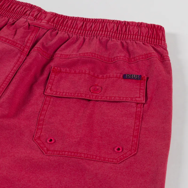 Deus Ex Machina Sandbar Garment Dyed Shorts Melon Red-5