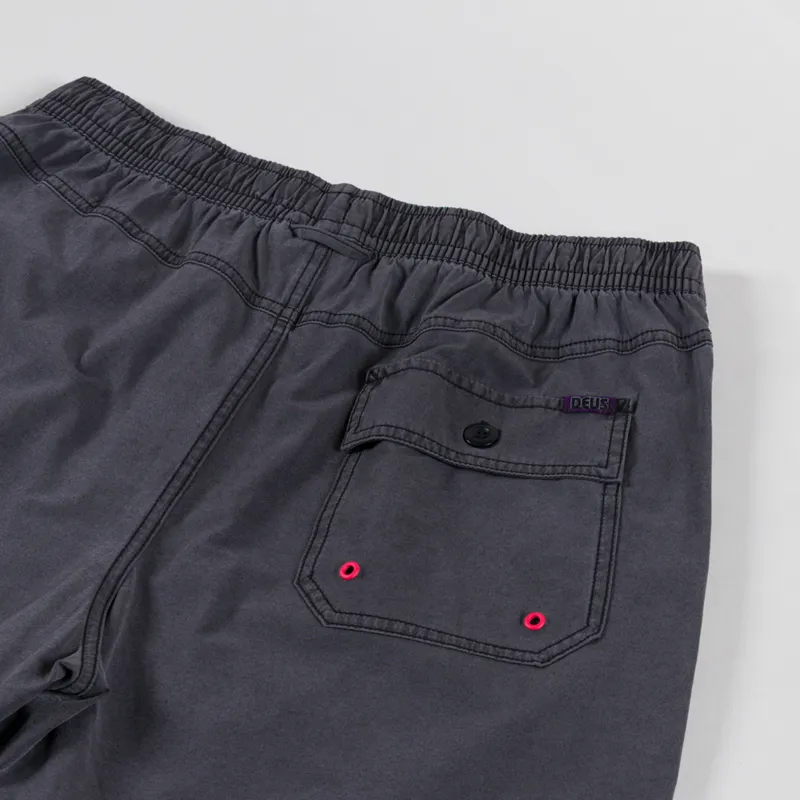 Deus Ex Machina Sandbar Garment Dyed Mesh Shorts Anthracite-3