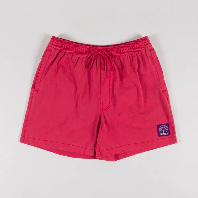 Deus Ex Machina Sandbar Garment Dyed Mesh Shorts Melon Red