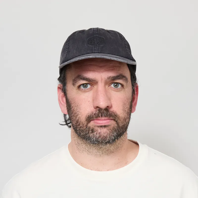 Deus Ex Machina Shield Garment Dyed Dad Cap Black-1