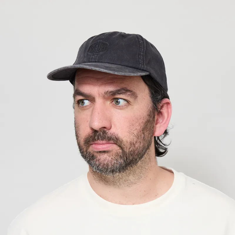 Deus Ex Machina Shield Garment Dyed Dad Cap Black