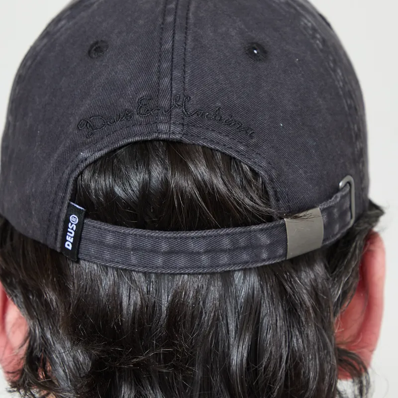 Deus Ex Machina Shield Garment Dyed Dad Cap Black-4