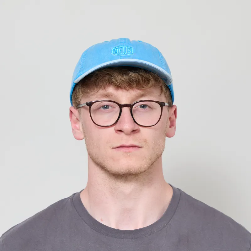 Deus Ex Machina Shield Garment Dyed Dad Cap Blue-1