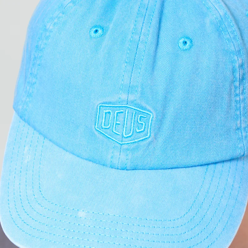 Deus Ex Machina Shield Garment Dyed Dad Cap Blue-3