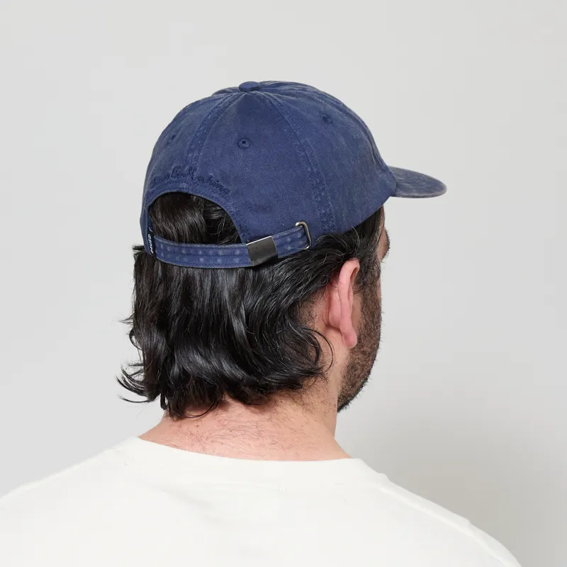 Deus Ex Machina Shield Garment Dyed Dad Cap Mechanic Blue-2