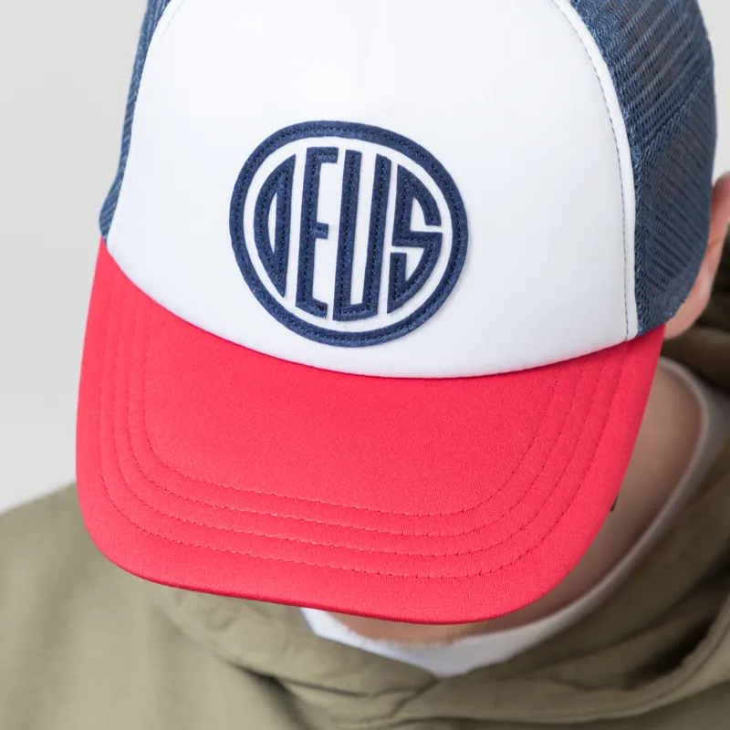 Deus Ex Machina Pill Trucker Red Navy-3