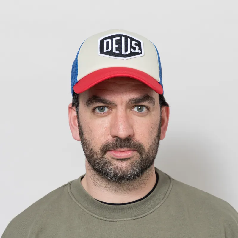 Deus Ex Machina Baylands Trucker Blue Red-1