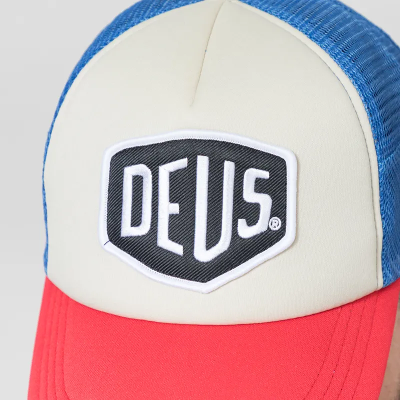 Deus Ex Machina Baylands Trucker Blue Red-3