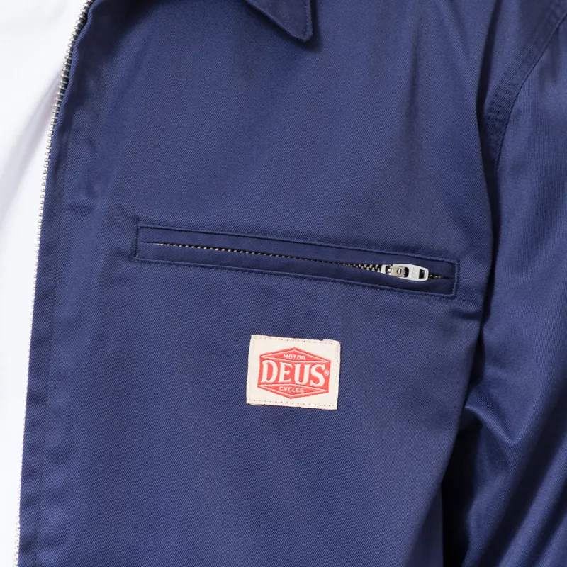 Deus Ex Machina Service Work Jacket French Blue-6