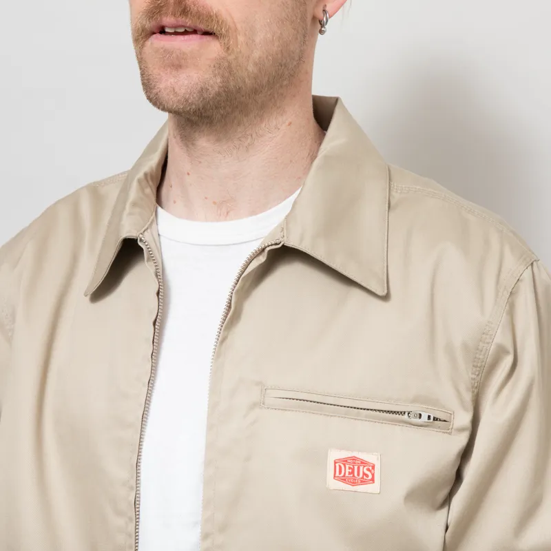 Deus Ex Machina Service Work Jacket Khaki-5