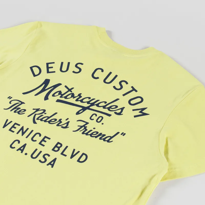Deus Ex Machina Camber T Shirt Canary Yellow-2