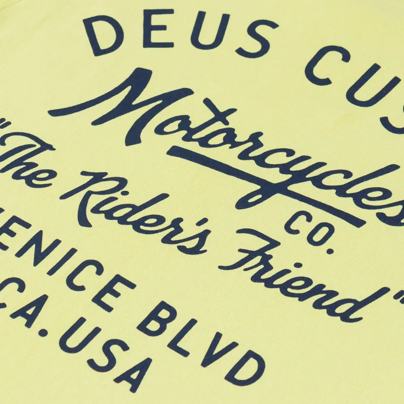Deus Ex Machina Camber T Shirt Canary Yellow-4