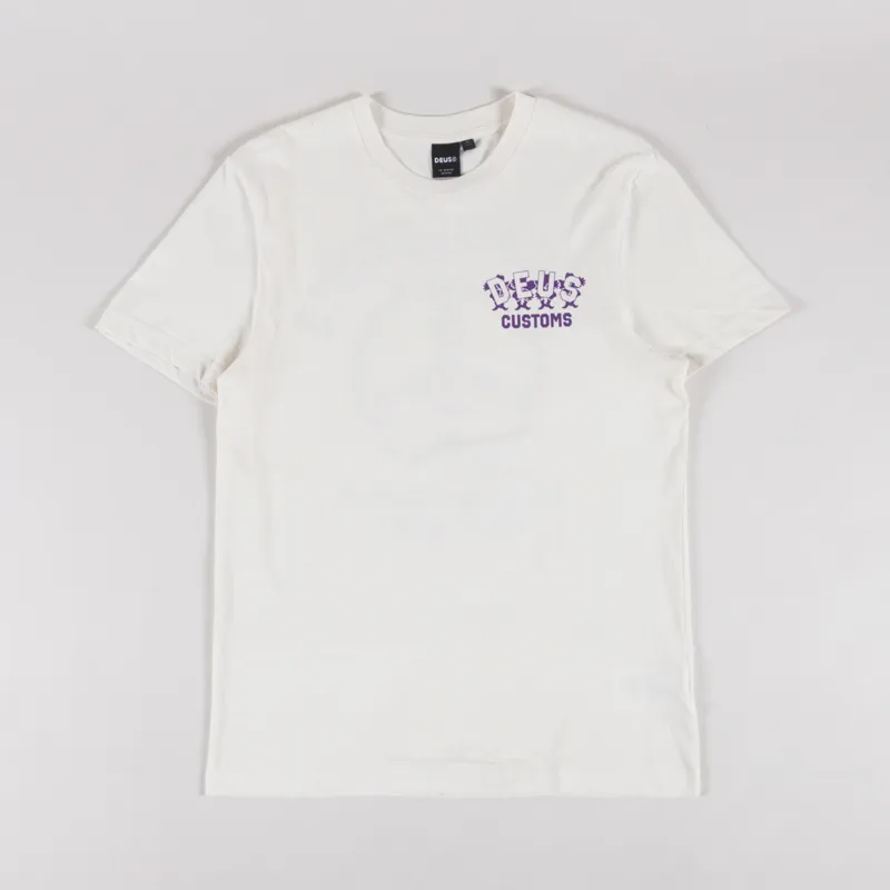 Deus Ex Machina Fancy Pansy T Shirt Vintage White-1