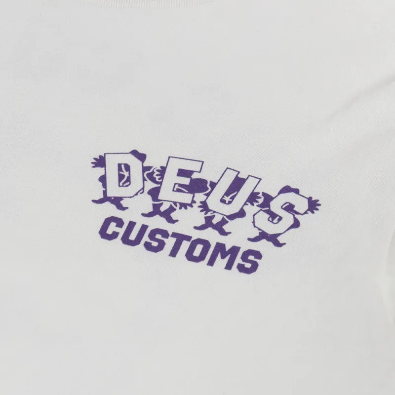 Deus Ex Machina Fancy Pansy T Shirt Vintage White-5