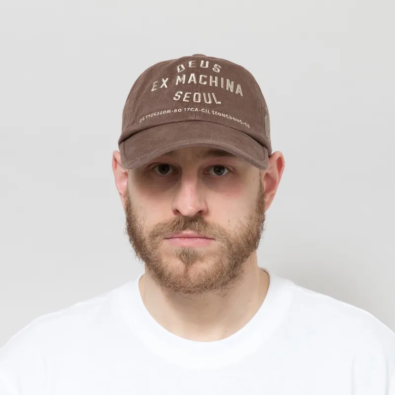 Deus Ex Machina Emblem College Address Cap Brown-1
