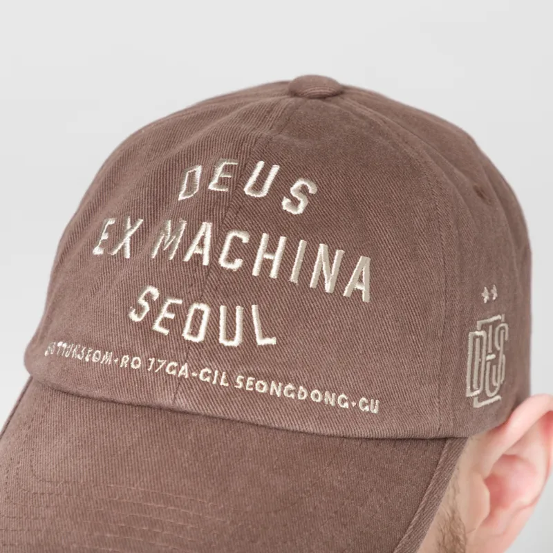 Deus Ex Machina Emblem College Address Cap Brown-3
