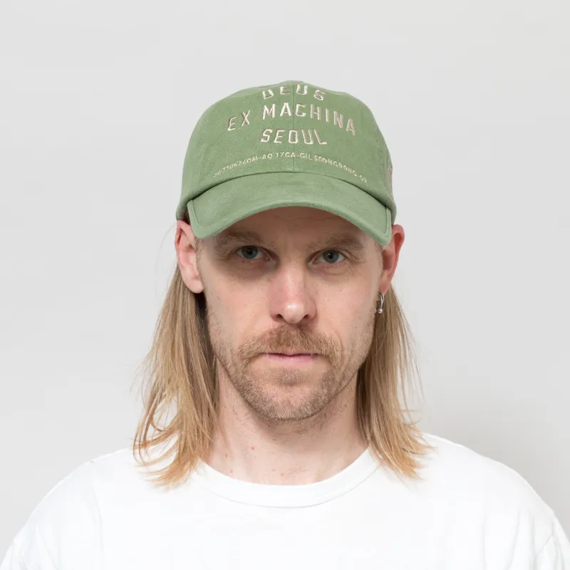 Deus Ex Machina Emblem College Address Cap Green-1
