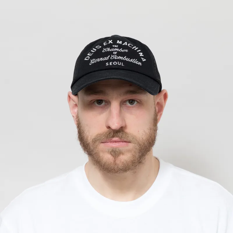 Deus Ex Machina Seoul Script Address Cap Black-1