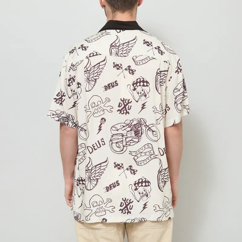 Deus Ex Machina Doodle Shirt Ivory-2