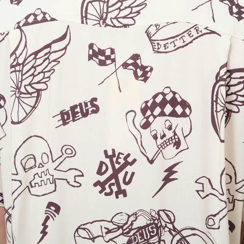 Deus Ex Machina Doodle Shirt Ivory-5
