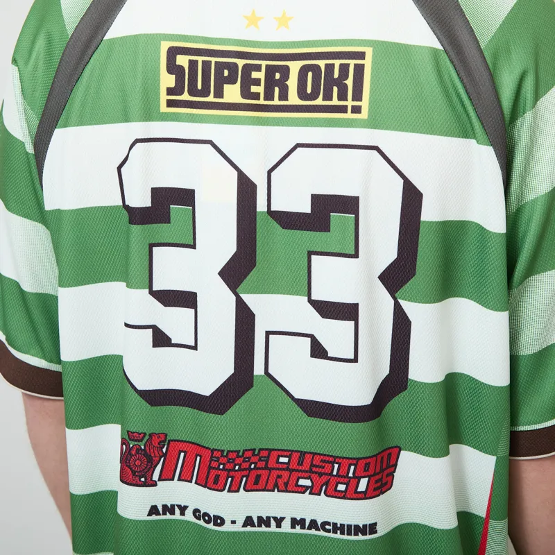 Deus Ex Machina Stripe Moto Jersey Green-4