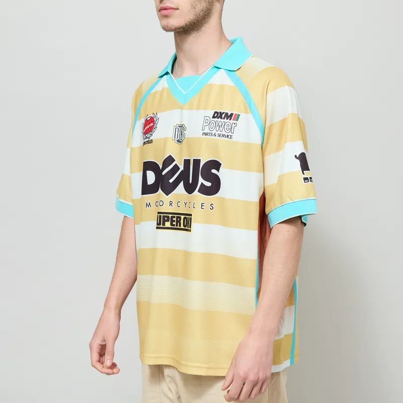 Deus Ex Machina Stripe Moto Jersey Yellow-1