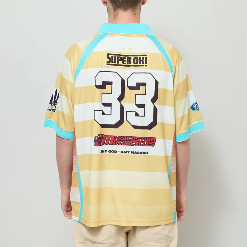 Deus Ex Machina Stripe Moto Jersey Yellow-2