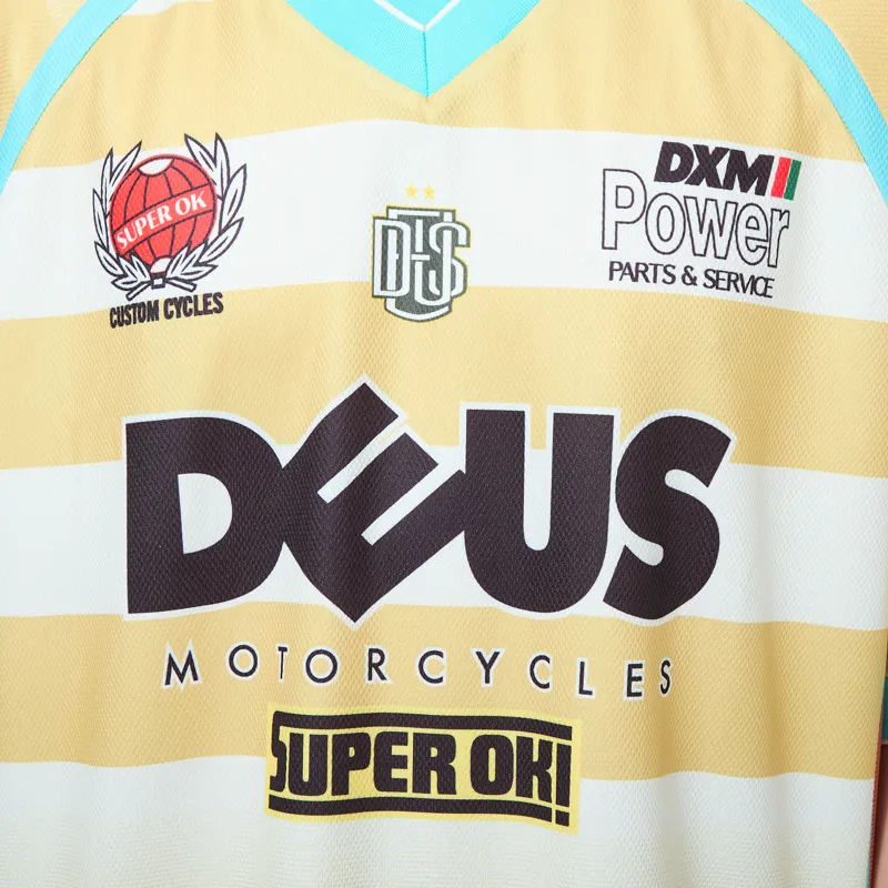 Deus Ex Machina Stripe Moto Jersey Yellow-4