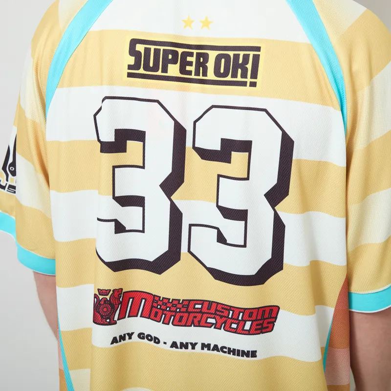 Deus Ex Machina Stripe Moto Jersey Yellow-5