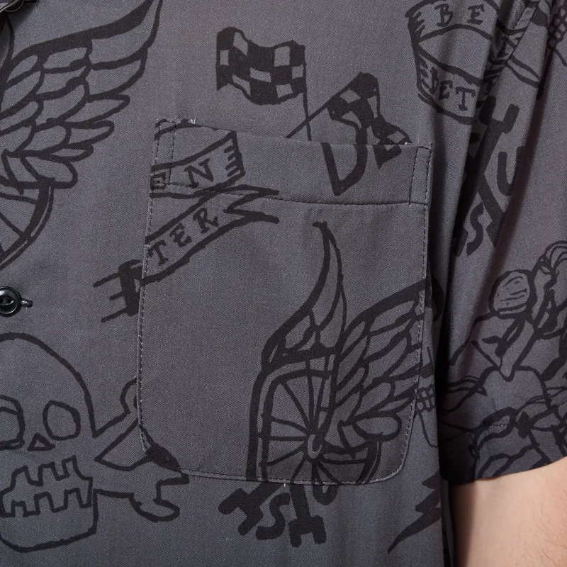 Deus Ex Machina Doodle Shirt Black-4
