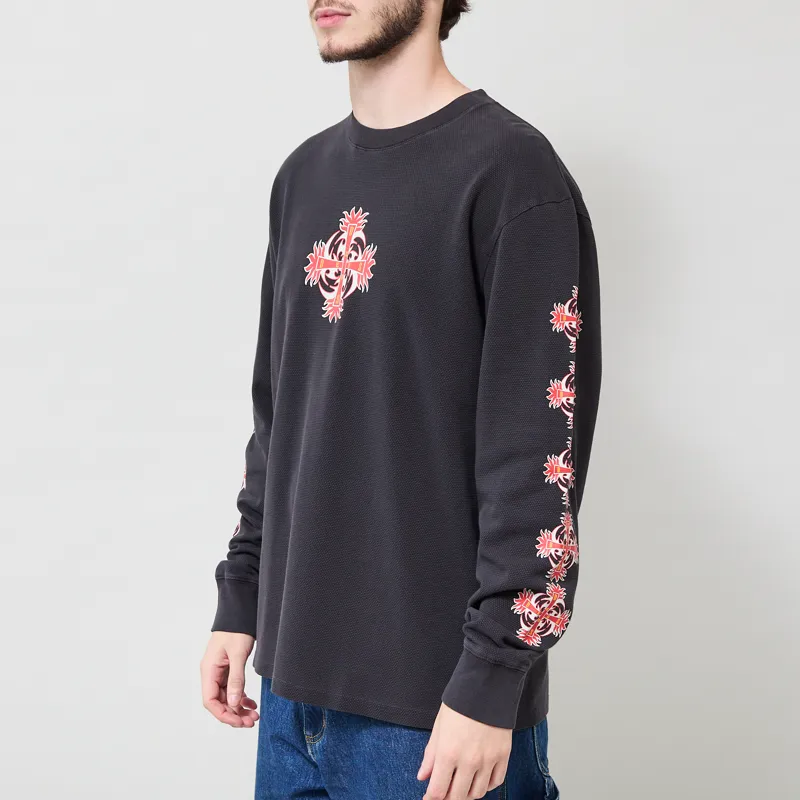 Deus Ex Machina Swivel Long Sleeve T Shirt Anthracite Grey-1