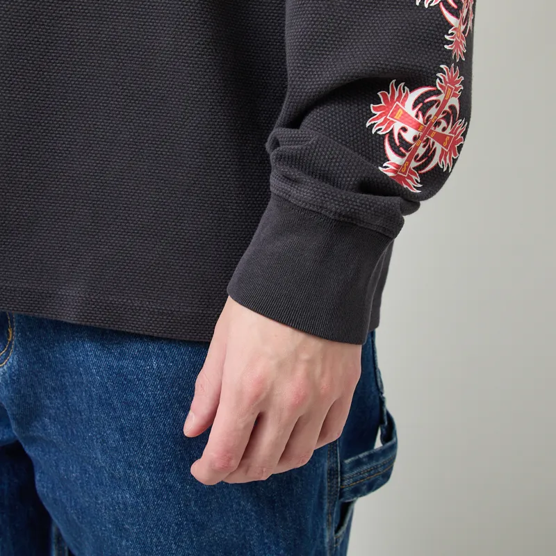 Deus Ex Machina Swivel Long Sleeve T Shirt Anthracite Grey-6