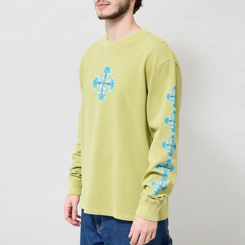 Deus Ex Machina Swivel Long Sleeve T Shirt Moss Green-1