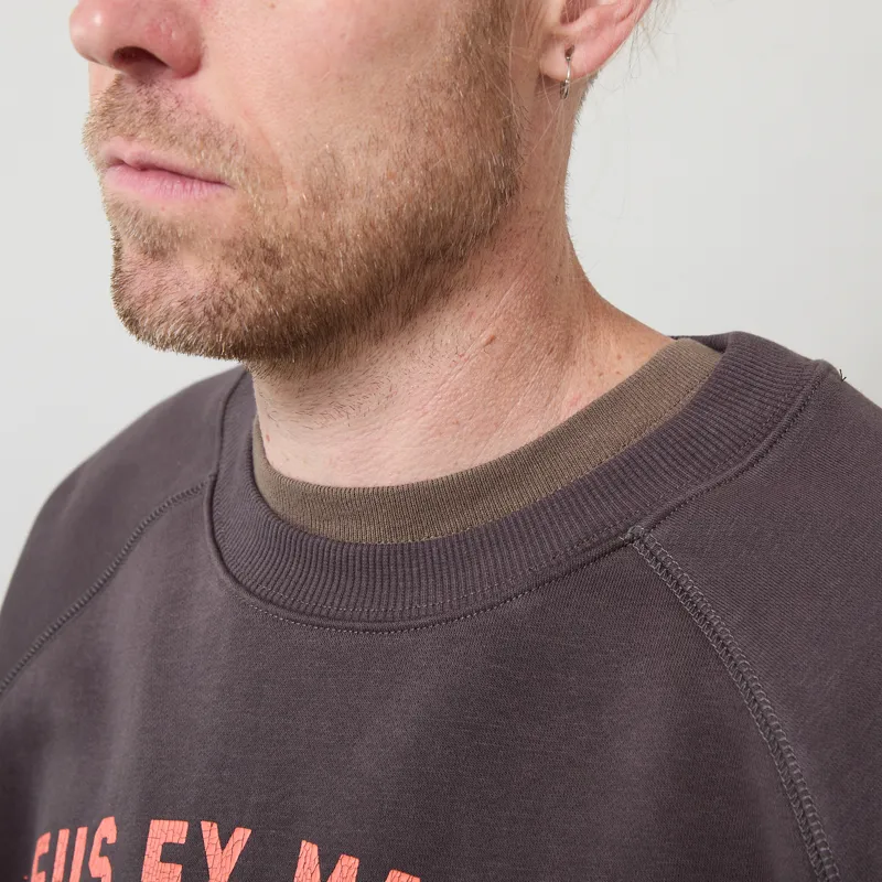 Deus Ex Machina Bad Sign Crew Anthracite Grey-3