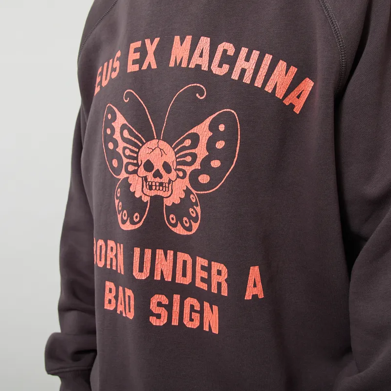 Deus Ex Machina Bad Sign Crew Anthracite Grey-5
