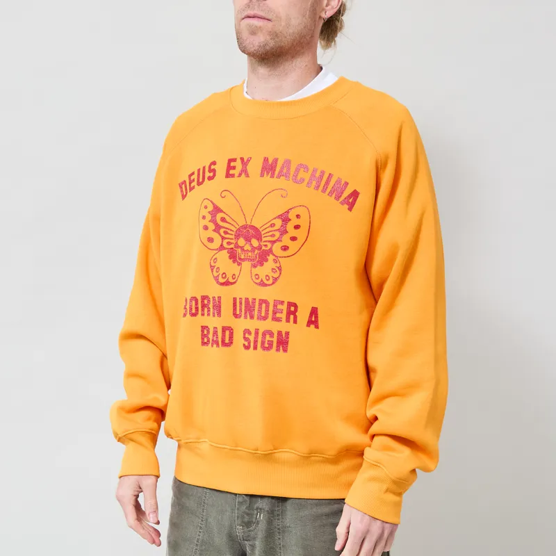Deus Ex Machina Bad Sign Crew Radiant Yellow-1