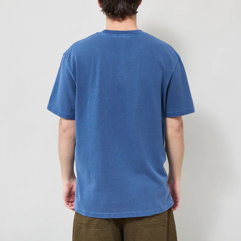 Deus Ex Machina Shield Garment Dyed T Shirt Mechanic Blue-2