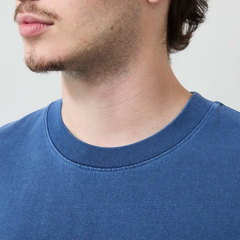 Deus Ex Machina Shield Garment Dyed T Shirt Mechanic Blue-3