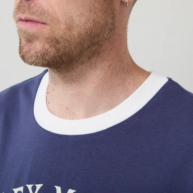 Deus Ex Machina Marsden Ringer T Shirt Mechanic Blue-2