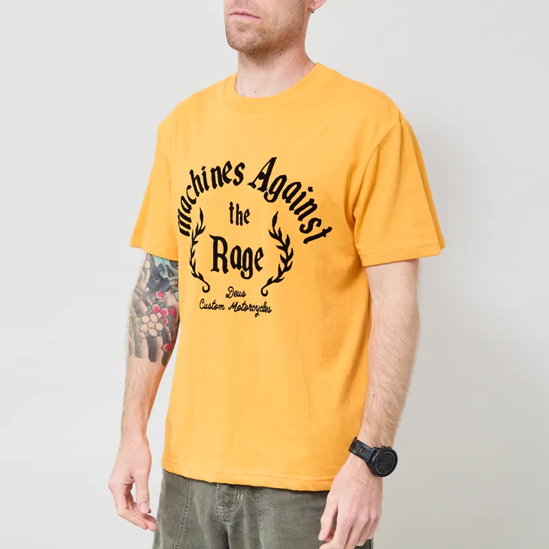 Deus Ex Machina Empire T Shirt Radiant Yellow-1