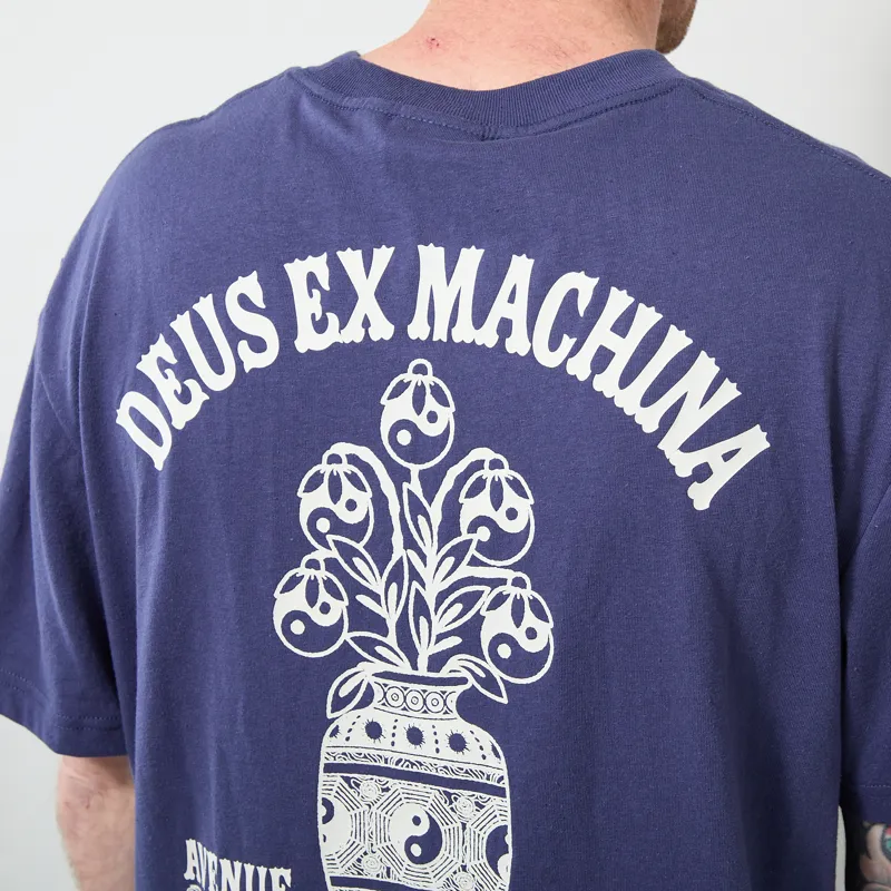 Deus Ex Machina Biarritz Ceramic T Shirt Mechanic Blue-3