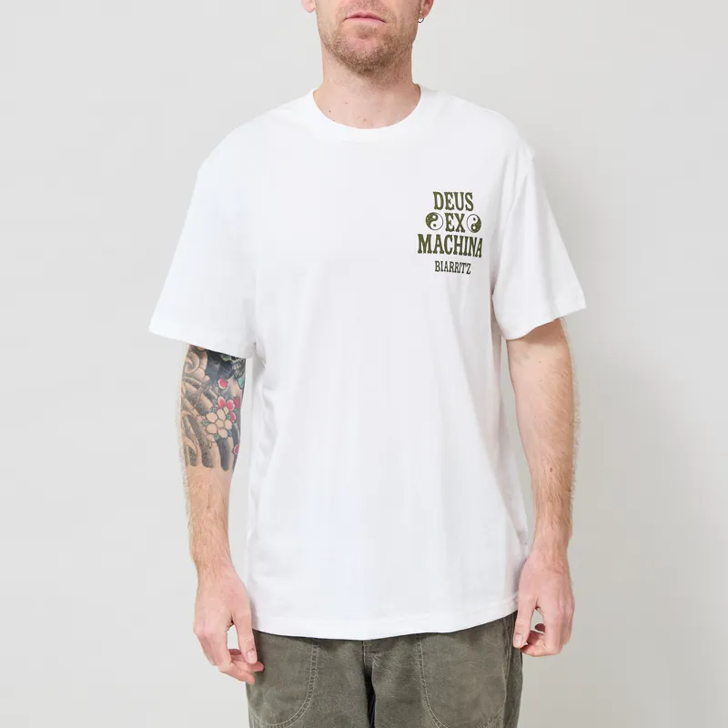 Deus Ex Machina Biarritz Ceramic T Shirt Vintage White-2