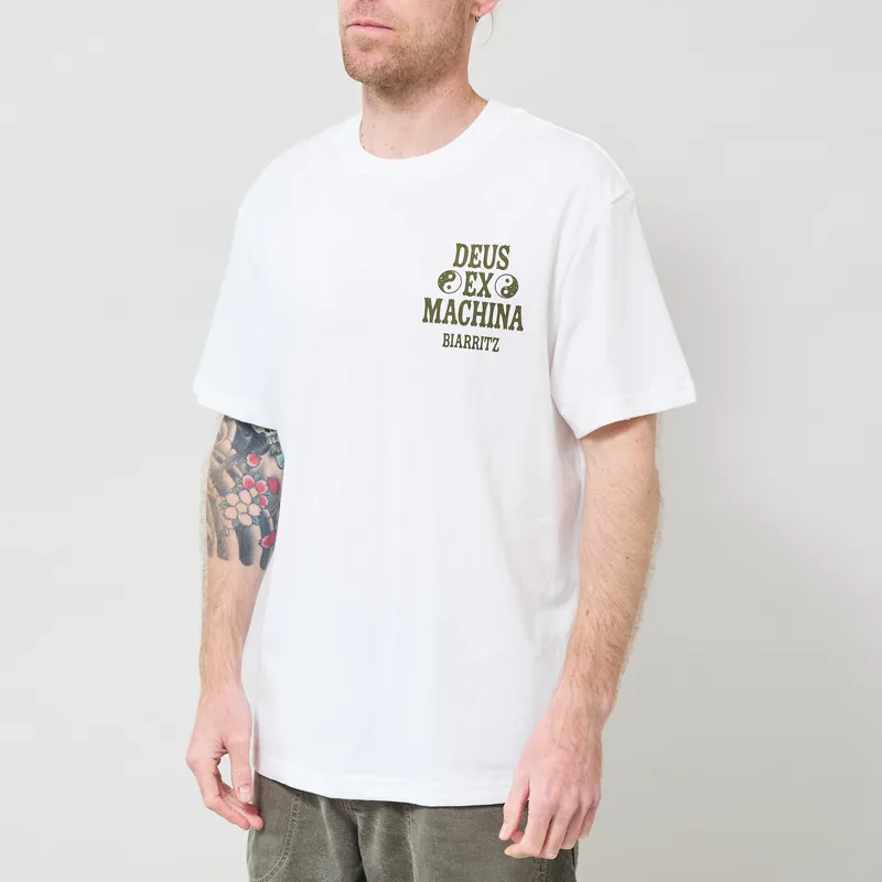 Deus Ex Machina Biarritz Ceramic T Shirt Vintage White-1